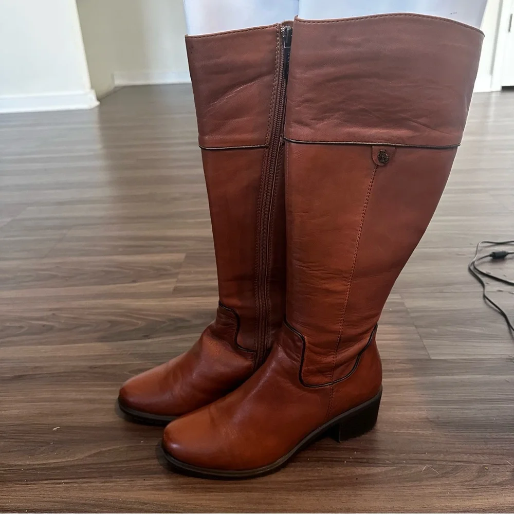 Regarde Le Ciel Brown Leather Tall Riding Boots Women’s EU 37 US 6.5 - Picture 4 of 15